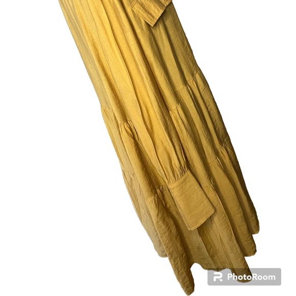 New SoHo Boho Tiered Long Sleeved Button Down Dress Women - Picture 9 of 13